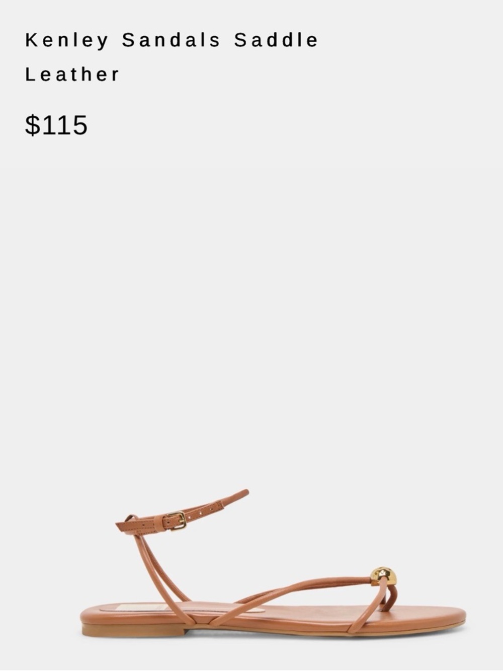New in box Dolce Vita Kenley Leather Ankle-Strap Sandals